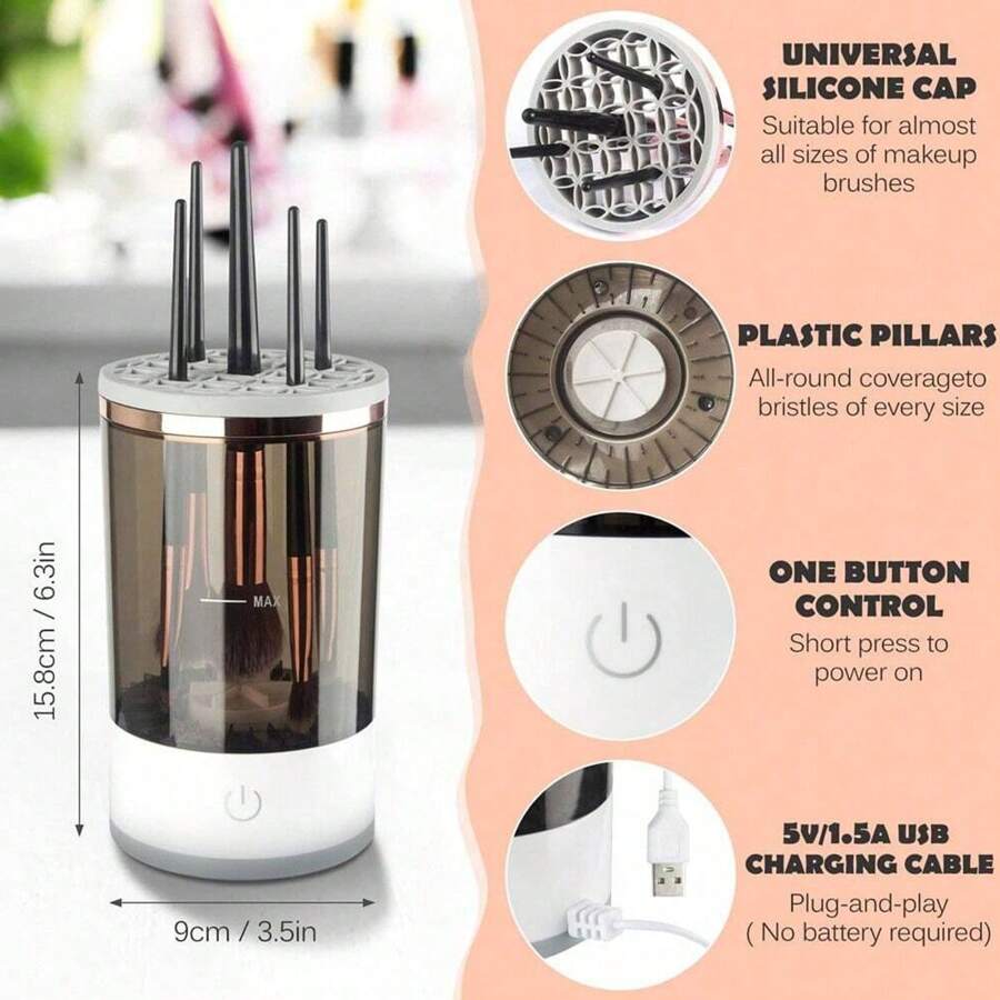 3 in 1 Electric Makeup Brush Cleaner With USB Charging