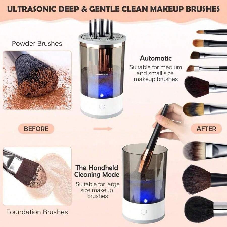 3 in 1 Electric Makeup Brush Cleaner With USB Charging