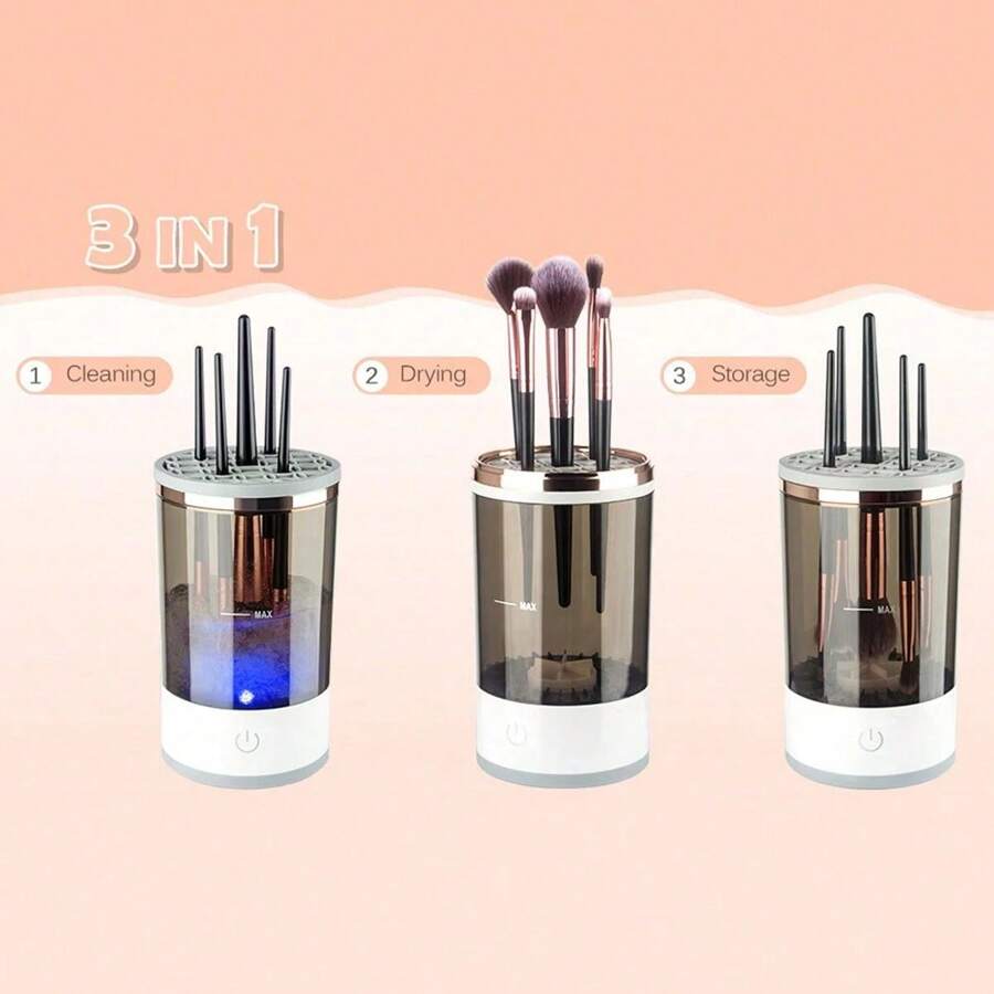 3 in 1 Electric Makeup Brush Cleaner With USB Charging