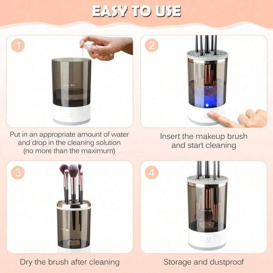 3 in 1 Electric Makeup Brush Cleaner With USB Charging