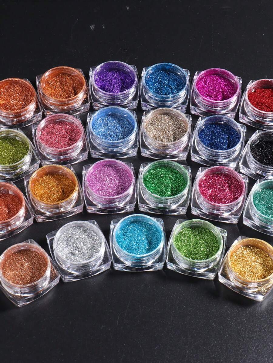 Mirror Nail Art Pigment Powder 23 Boxes/Set Y2K style Magic Mirror Powder