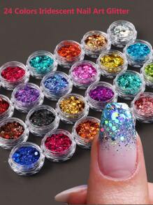 Mirror Nail Art Pigment Powder 23 Boxes/Set Y2K style Magic Mirror Powder